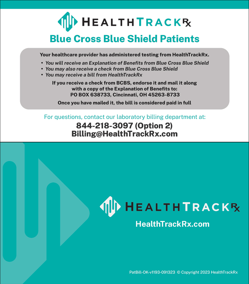 BCBS Billing Card